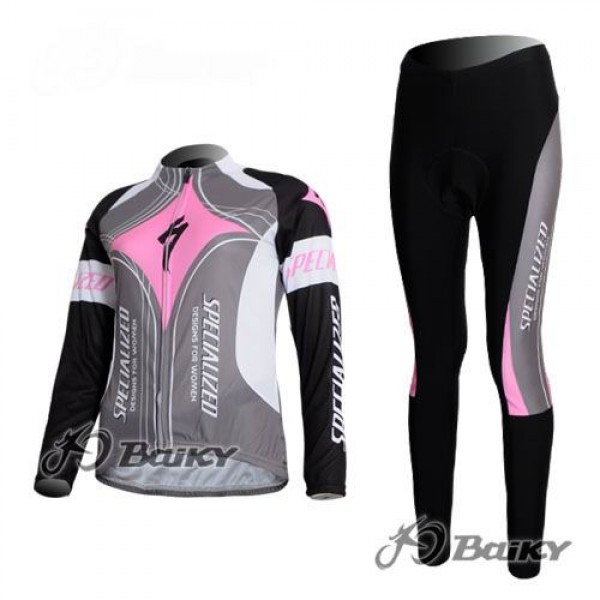 Specialized Pro Team Lang Radhose Fahrradtrikot Langarm Kits Rosa Grau Damen Radtrikot Kaufen
