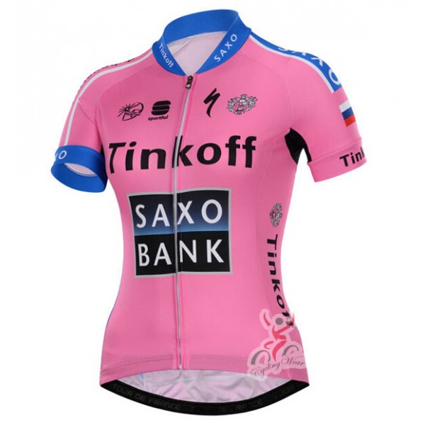 2015 Tinkoff Saxo Bank Damen Radtrikot Kurzarm Radtrikot Kaufen