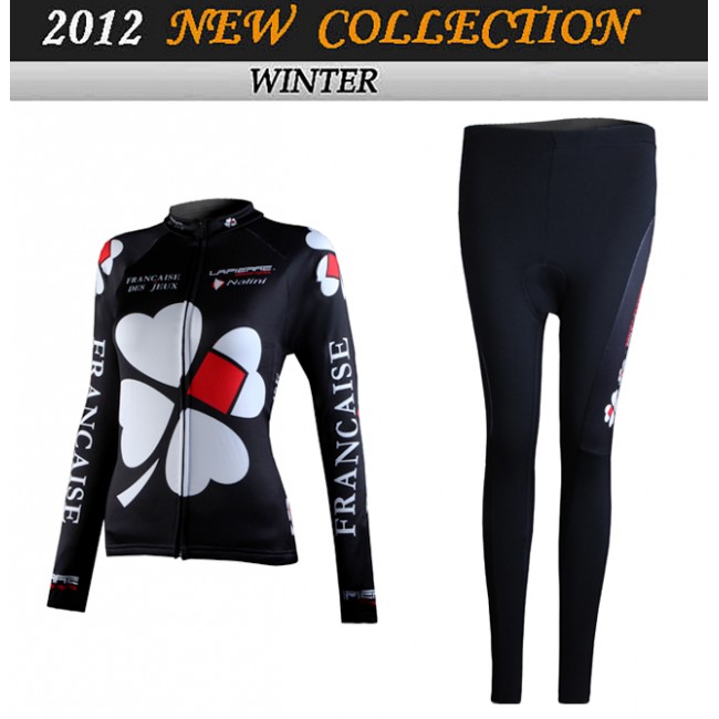 2012 Damen FDJ Cycling Fahrradbekleidung Radtrikot Satz Langarm und Lange Fahrradhose Radtrikot Kaufen 2012 Damen FDJ Cycling Fahrradbekleidung Radtrikot Satz Langarm und Lange Fahrradhose Radtrikot Kaufen