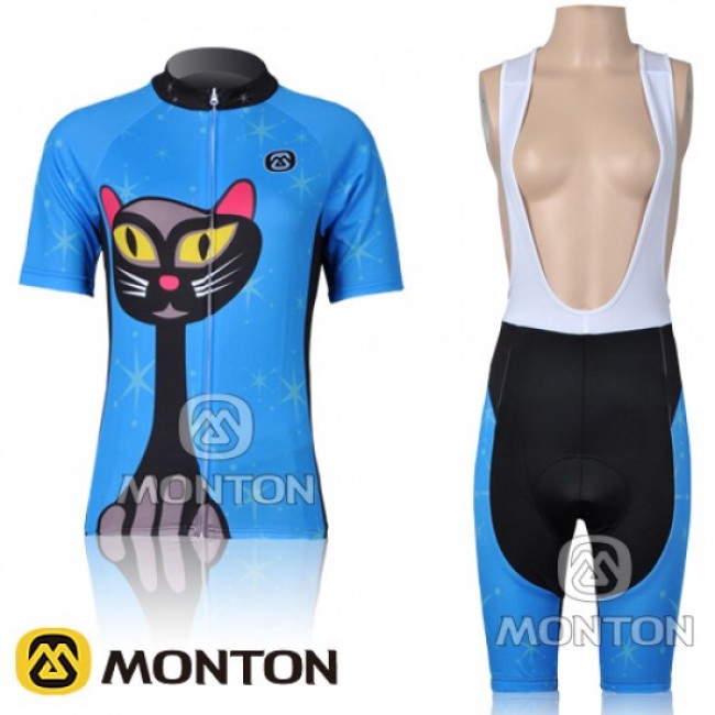 2011 MONTON Blue Cat Damen Fahrradbekleidung Satz Fahrradtrikot Kurzarm Trikot und Kurz Trägerhose Radtrikot Kaufen 2011 MONTON Blue Cat Damen Fahrradbekleidung Satz Fahrradtrikot Kurzarm Trikot und Kurz Trägerhose Radtrikot Kaufen