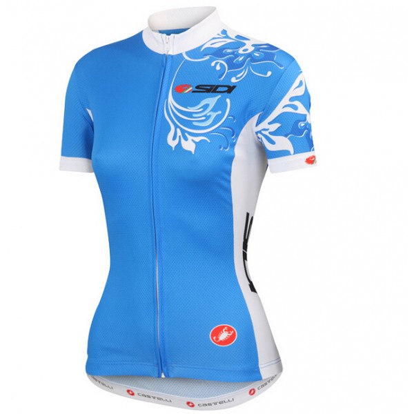 2015 SIDI Damen blau Radtrikot Kurzarm Radtrikot Kaufen