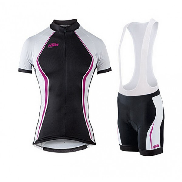 2015 KTM Damen pourpre Fahrradbekleidung Satz Fahrradtrikot Kurzarm Trikot und Kurz Trägerhose Radtrikot Kaufen