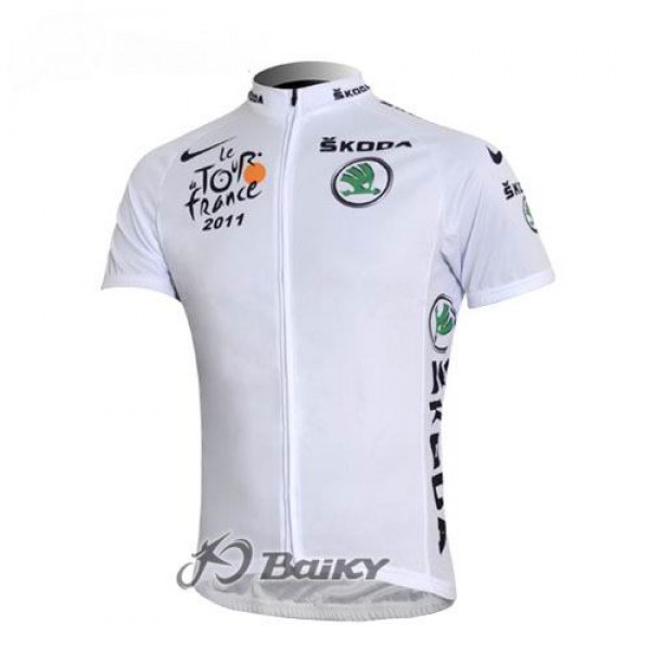 2011 Tour de France Radtrikot Kurzarm Weißen Trikots Radtrikot Kaufen