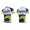 2012 Vacansoleil-DCM Radtrikot Kurzarm Weiß Blau Gelb Radtrikot Kaufen
