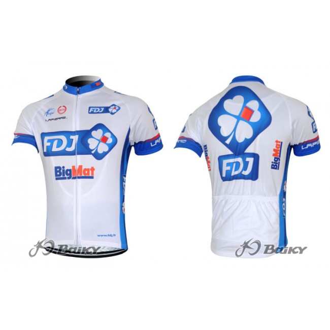 2012 FDJ-BigMatRadtrikot Kurzarm Weiß Blau Radtrikot Kaufen 2012 FDJ-BigMatRadtrikot Kurzarm Weiß Blau Radtrikot Kaufen
