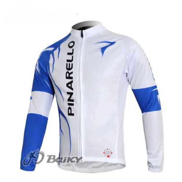 Pinarello Pro Team Fahrradtrikot Langarm Weiß Blau Radtrikot Kaufen