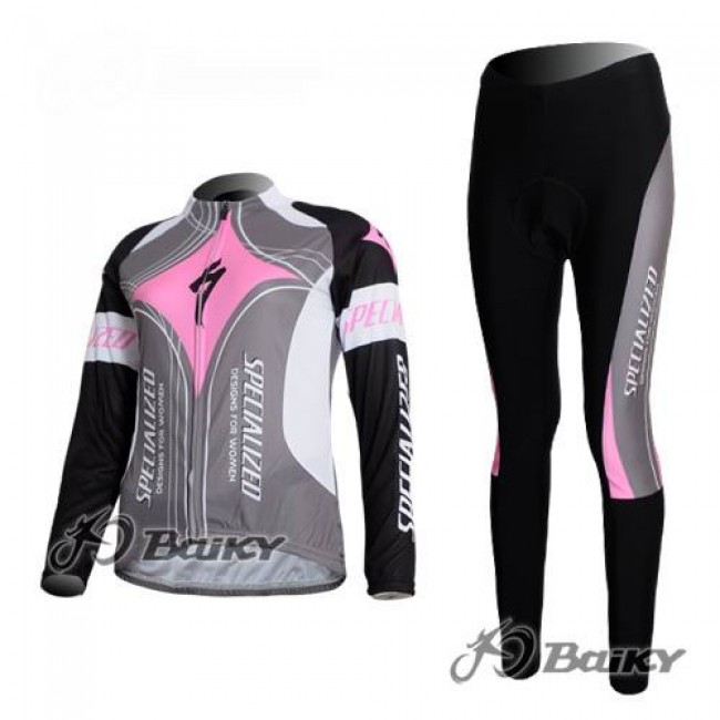 Specialized Pro Team S-Works Radbekleidung Satz Fahrradtrikot Langarm und Lang Radhose Rosa Grau Damen Radtrikot Kaufen Specialized Pro Team S-Works Radbekleidung Satz Fahrradtrikot Langarm und Lang Radhose Rosa Grau Damen Radtrikot Kaufen