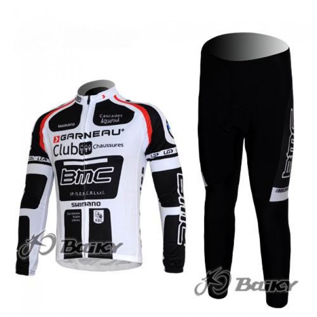 BMC Garneau Team Radbekleidung Satz Fahrradtrikot Langarm und Lang Radhose Weiß Schwarz Radtrikot Kaufen BMC Garneau Team Radbekleidung Satz Fahrradtrikot Langarm und Lang Radhose Weiß Schwarz Radtrikot Kaufen
