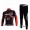 Subaru Peak Bar Team Radbekleidung Satz Fahrradtrikot Langarm und Lang Radhose Schwarz Rot Radtrikot Kaufen