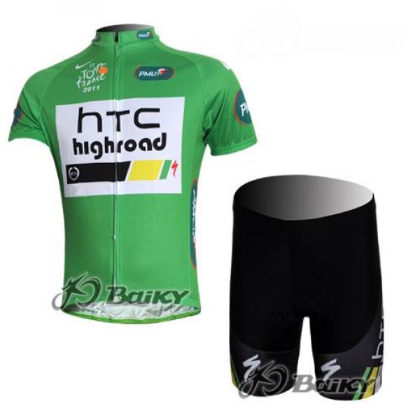 HTC-Highroad Pro Team Radtrikot Kurzarm Kurz Radhose Kits Grün Radtrikot Kaufen