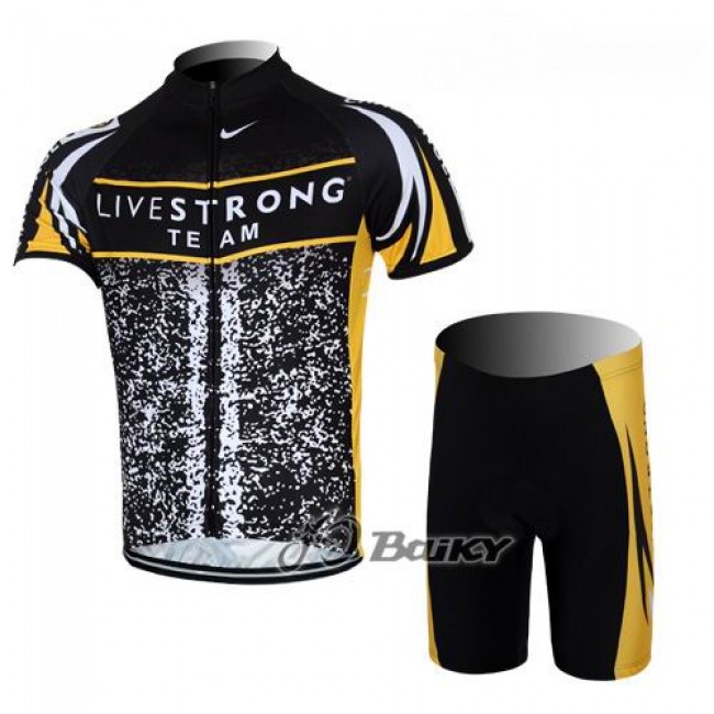 2012 LiveStrong Challenge Radbekleidung Radtrikot Kurzarm und Fahrradhosen Kurz Schwarz Gelb Radtrikot Kaufen 2012 LiveStrong Challenge Radbekleidung Radtrikot Kurzarm und Fahrradhosen Kurz Schwarz Gelb Radtrikot Kaufen