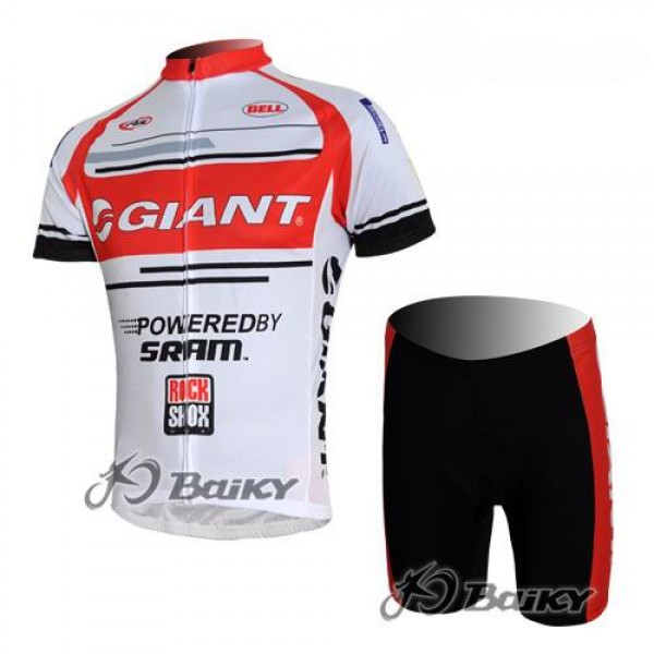 Giant Sram Pro Team Radtrikot Kurzarm Kurz Radhose Kits Rot Weiß Radtrikot Kaufen