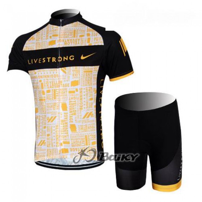 2012 LiveStrong Radbekleidung Radtrikot Kurzarm und Fahrradhosen Kurz Schwarz Gelb Radtrikot Kaufen 2012 LiveStrong Radbekleidung Radtrikot Kurzarm und Fahrradhosen Kurz Schwarz Gelb Radtrikot Kaufen