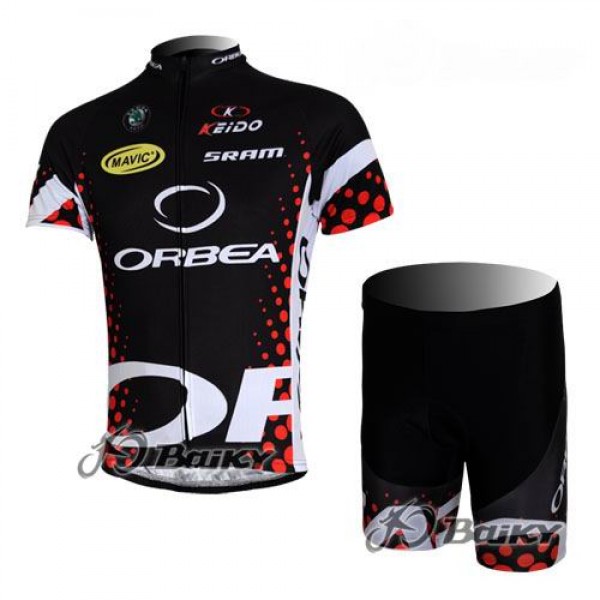 Orbea Pro Team Radbekleidung Radtrikot Kurzarm und Fahrradhosen Kurz Schwarz Blau Radtrikot Kaufen