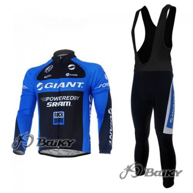 Giant Sram Pro Team Fahrradbekleidung Radtrikot Satz Langarm und Lange Trägerhose Schwarz Blau Radtrikot Kaufen Giant Sram Pro Team Fahrradbekleidung Radtrikot Satz Langarm und Lange Trägerhose Schwarz Blau Radtrikot Kaufen