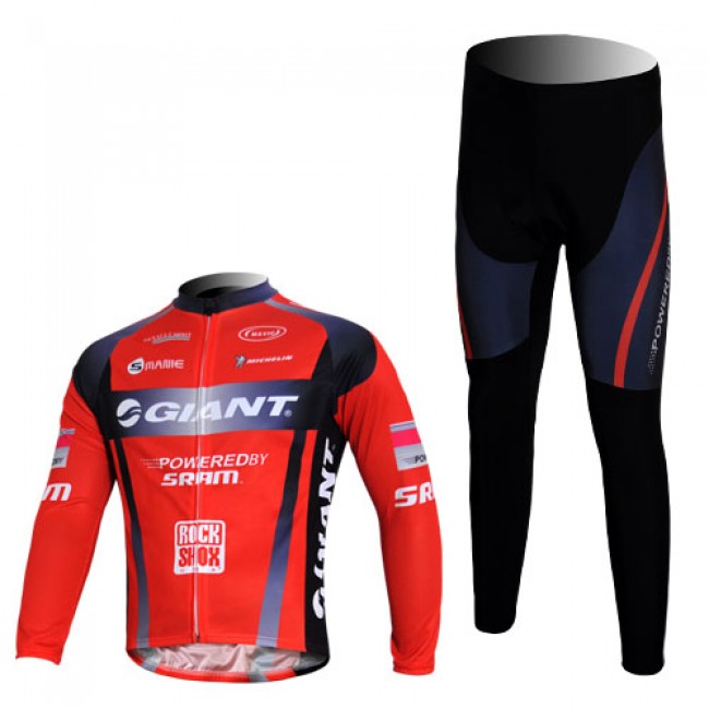 Giant Sram Pro Team Fahrradbekleidung Radtrikot Satz Langarm und Lange Fahrradhose Rot Schwarz Radtrikot Kaufen Giant Sram Pro Team Fahrradbekleidung Radtrikot Satz Langarm und Lange Fahrradhose Rot Schwarz Radtrikot Kaufen