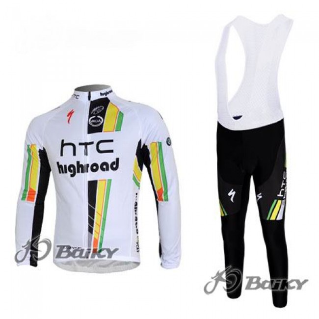 HTC-Highroad Pro Team Fahrradbekleidung Radtrikot Satz Langarm und Lange Trägerhose Weiß Grün Radtrikot Kaufen HTC-Highroad Pro Team Fahrradbekleidung Radtrikot Satz Langarm und Lange Trägerhose Weiß Grün Radtrikot Kaufen
