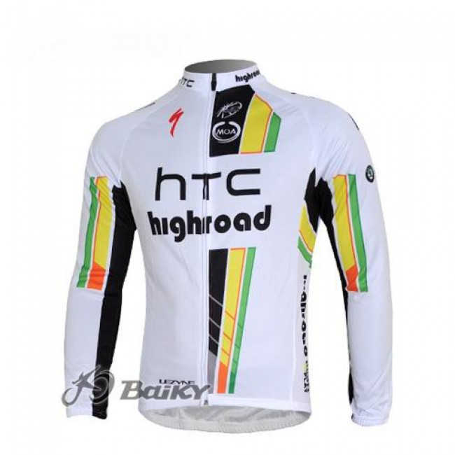 HTC-Highroad Pro Team Fahrradtrikot Langarm Weiß Grün Radtrikot Kaufen HTC-Highroad Pro Team Fahrradtrikot Langarm Weiß Grün Radtrikot Kaufen