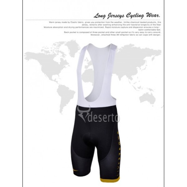 Livestrong Kurz Trägerhose Schwarz Gelb 2013 Radtrikot Kaufen