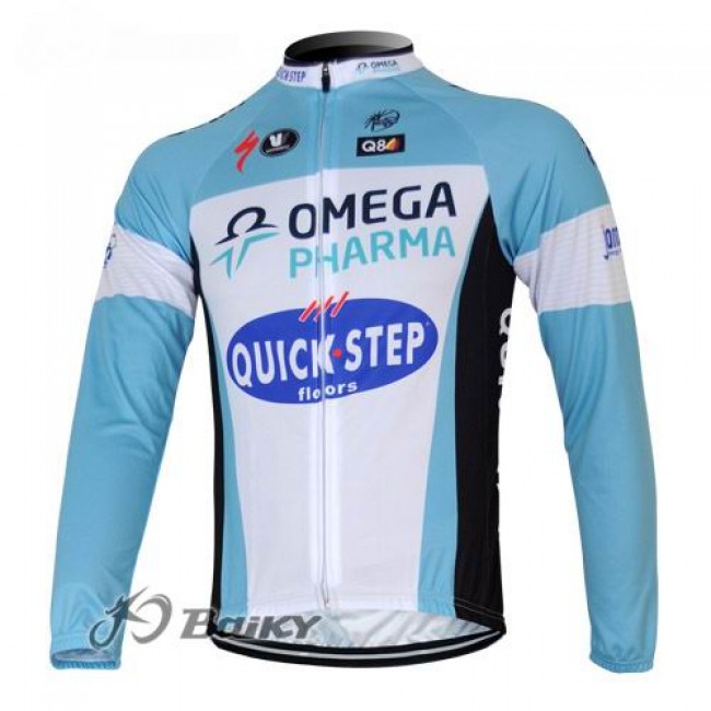 Omega Pharma Quick Step Pro Team Fahrradtrikot Langarm Blau Weiß Radtrikot Kaufen Omega Pharma Quick Step Pro Team Fahrradtrikot Langarm Blau Weiß Radtrikot Kaufen