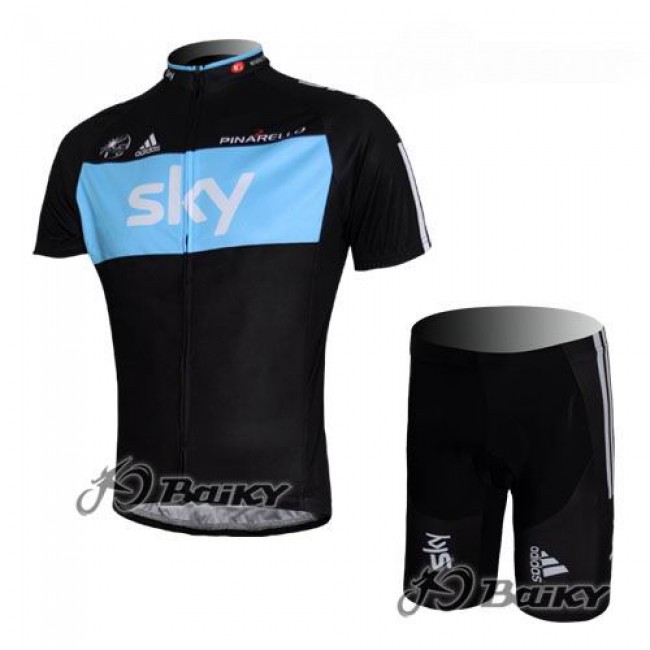 SKY Pro Team Radbekleidung Radtrikot Kurzarm und Fahrradhosen Kurz Schwarz Blau Radtrikot Kaufen SKY Pro Team Radbekleidung Radtrikot Kurzarm und Fahrradhosen Kurz Schwarz Blau Radtrikot Kaufen