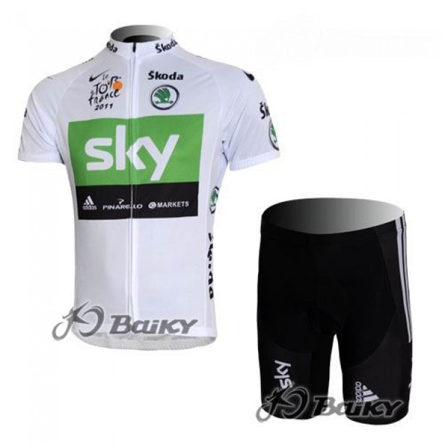 SKY Pro Team Radbekleidung Radtrikot Kurzarm und Fahrradhosen Kurz Weiß Grün Radtrikot Kaufen SKY Pro Team Radbekleidung Radtrikot Kurzarm und Fahrradhosen Kurz Weiß Grün Radtrikot Kaufen