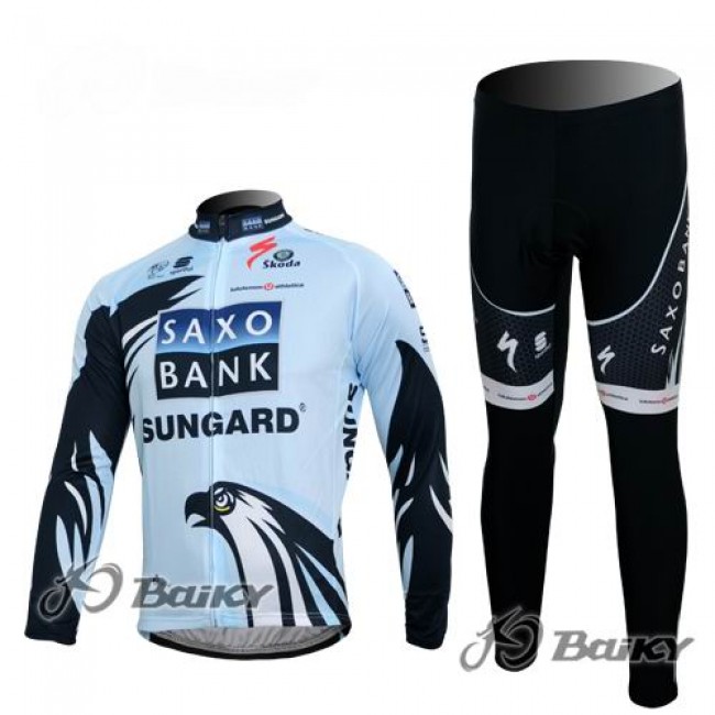 Saxo Bank Sungard Pro Team Fahrradbekleidung Radtrikot Satz Langarm und Lange Fahrradhose Weiß Schwarz Radtrikot Kaufen Saxo Bank Sungard Pro Team Fahrradbekleidung Radtrikot Satz Langarm und Lange Fahrradhose Weiß Schwarz Radtrikot Kaufen