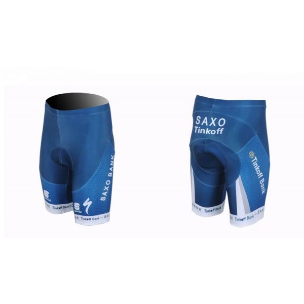 2013 Saxo Bank Tinkoff Pro Team Radtrikot Kurzarm und Kurz Radhose Kits Blau Radtrikot Kaufen