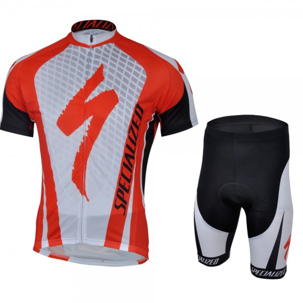2013 Specialized Radtrikot Kurzarm und Kurz Radhose Kits Weiß Rot Schwarz Radtrikot Kaufen