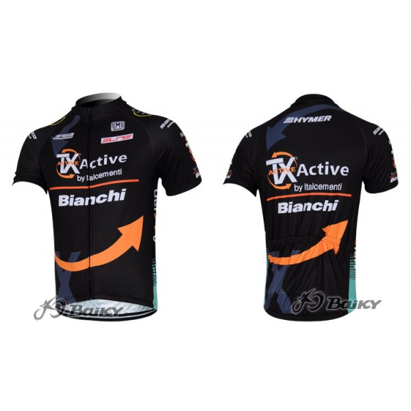 2012 TX active bianchi Pro Team Radtrikot Kurzarm Schwarz Radtrikot Kaufen