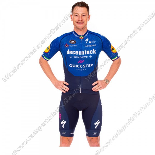 Profiteams Deceuninck quick step Irish 2021 Fahrradbekleidung Satz Radtrikot Kurzarm+Radho Radtrikot Kaufen