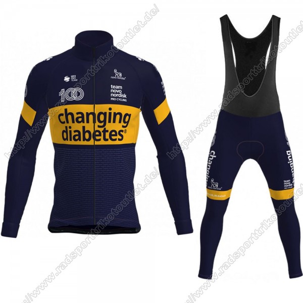 Profiteams Novo Nordisk 2021 Radsport Fahrradbekleidung Trikot Langarm+Lang Trägerho Radtrikot Kaufen