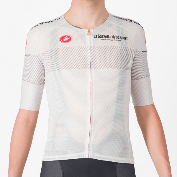 Herren Weißes Trikot Giro d'Italia 2024 Race Radtrikot Kaufen
