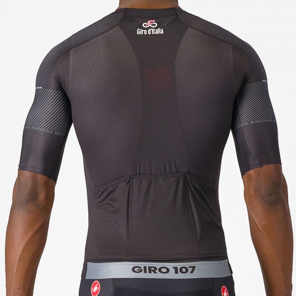 Herren Schwarzes Trikot Giro d'Italia 2024 Race Radtrikot Kaufen