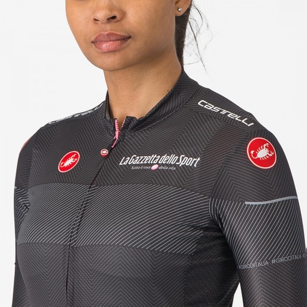 Damen Schwarzes Trikot Damen Giro d'Italia 2024 Competizione Radtrikot Kaufen