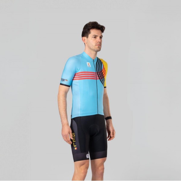 Herren Belgische Nationalmannschaft tragerhosen-Paris 2024 Radtrikot Kaufen