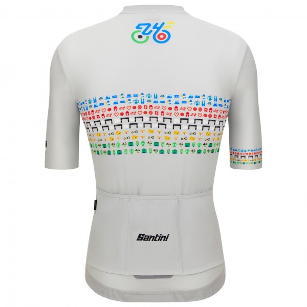 Herren Zurich 2024 Santini UCI Masters Weltmeister trikot-Grau Radtrikot Kaufen
