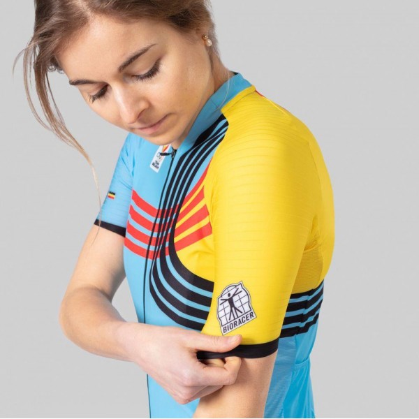 Damen Belgischen Nationalen frau trikot-Paris 2024 Radtrikot Kaufen