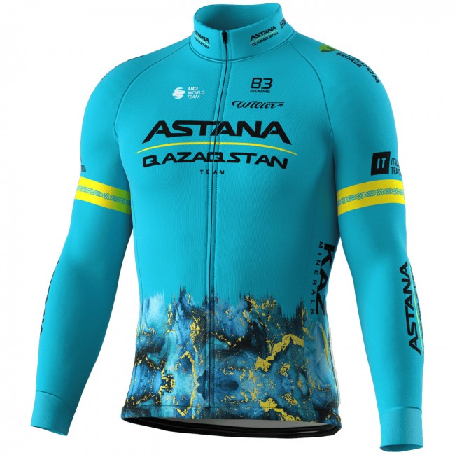 Herren Biemme Astana Qazaqstan 2024 langarm trikot Radtrikot Kaufen Herren Biemme Astana Qazaqstan 2024 langarm trikot Radtrikot Kaufen