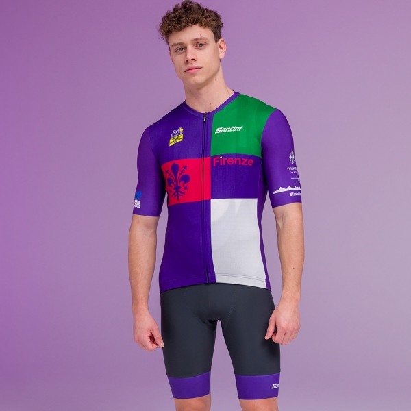 Herren Jersey Santini Tour de France 2024-Florenz Radtrikot Kaufen