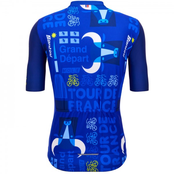 Herren Jersey Santini Tour de France 2024-Turin Radtrikot Kaufen