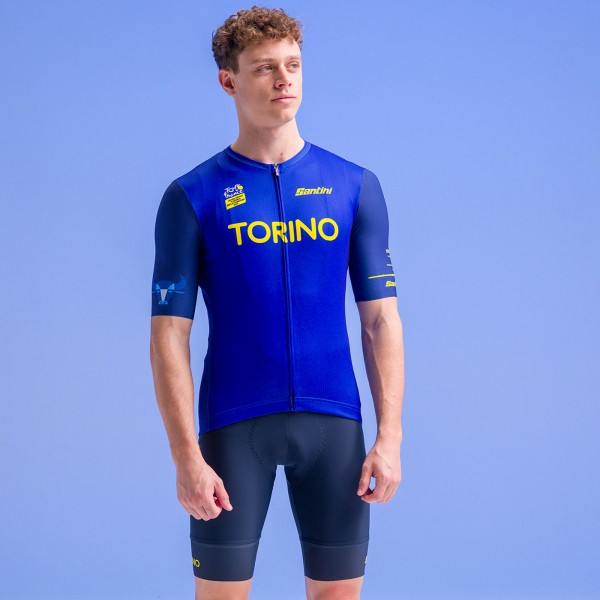 Herren Jersey Santini Tour de France 2024-Turin Radtrikot Kaufen