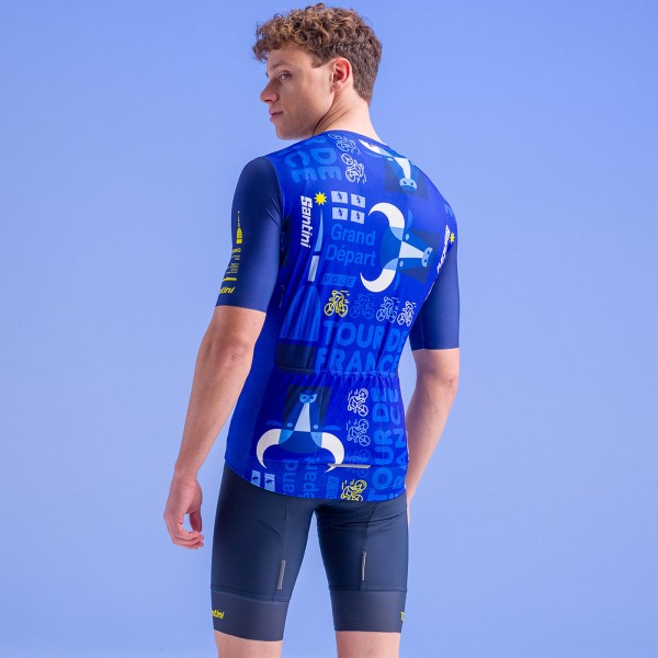 Herren Jersey Santini Tour de France 2024-Turin Radtrikot Kaufen