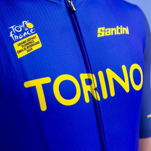 Herren Jersey Santini Tour de France 2024-Turin Radtrikot Kaufen