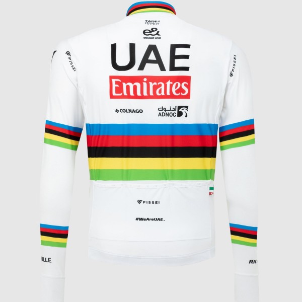 Herren Team UAE 2024 Pissei langarmtrikot-Weltmeister Radtrikot Kaufen