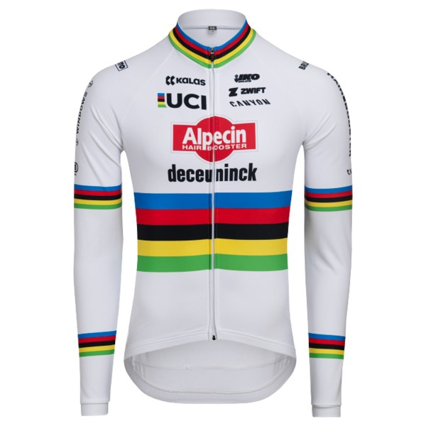 Herren Alpecin Deceuninck 2024 lang arm trikot-WC Radtrikot Kaufen