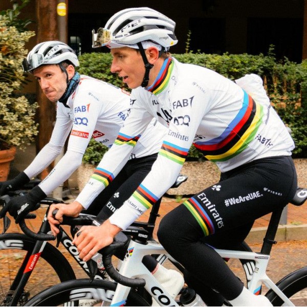 Herren Team UAE 2024 Pissei langarmtrikot-Weltmeister Radtrikot Kaufen