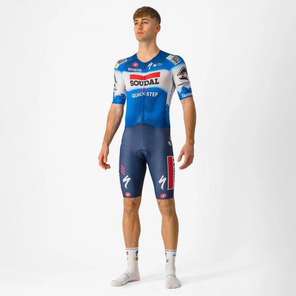 Herren Castelli Soudal Quick-Step 2024 Sanremo BTW Speed Suit einteiler Radtrikot Kaufen