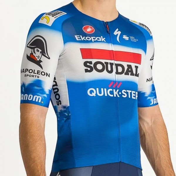 Herren Castelli Soudal Quick-Step 2024 Aero Race 7.0 trikot Radtrikot Kaufen