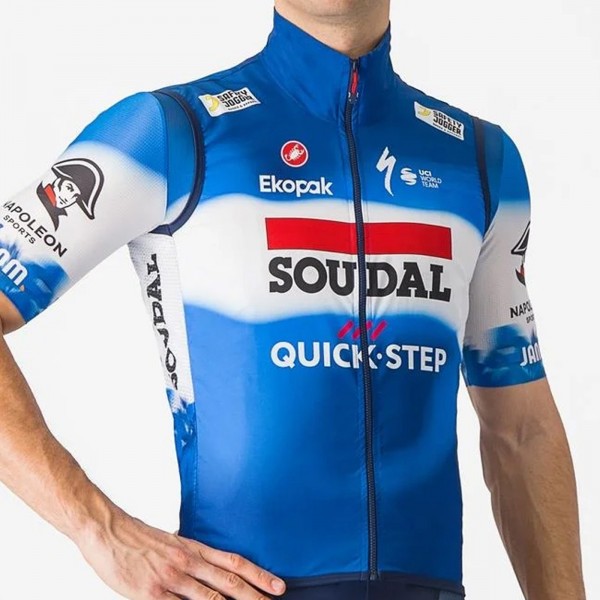 Herren Castelli Soudal Quick-Step 2024 Pro Light Wind weste Radtrikot Kaufen